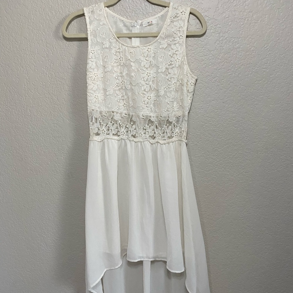 White high low dress